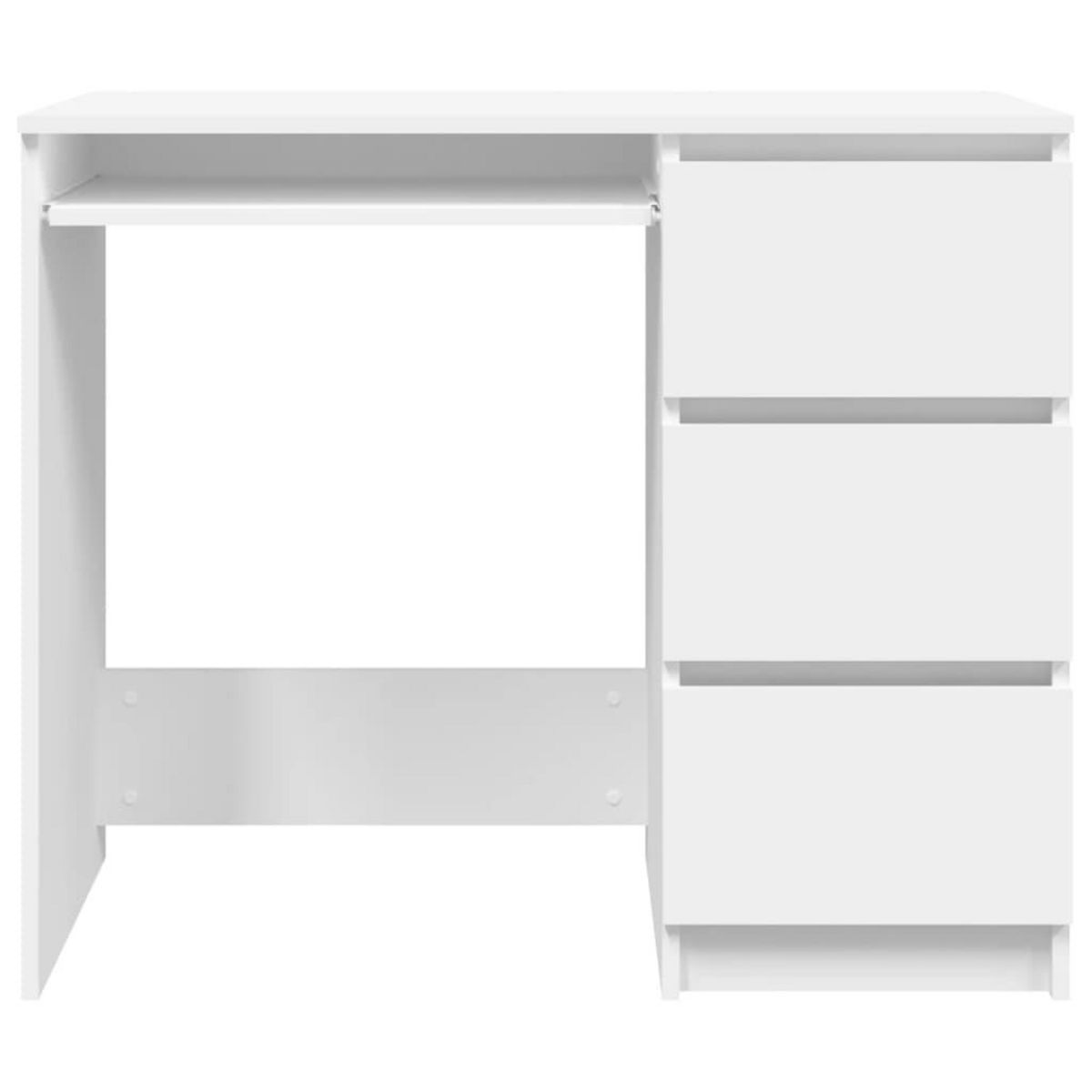 VIDAXL Bureau Blanc 90x45x76 cm Bois d'ingenierie