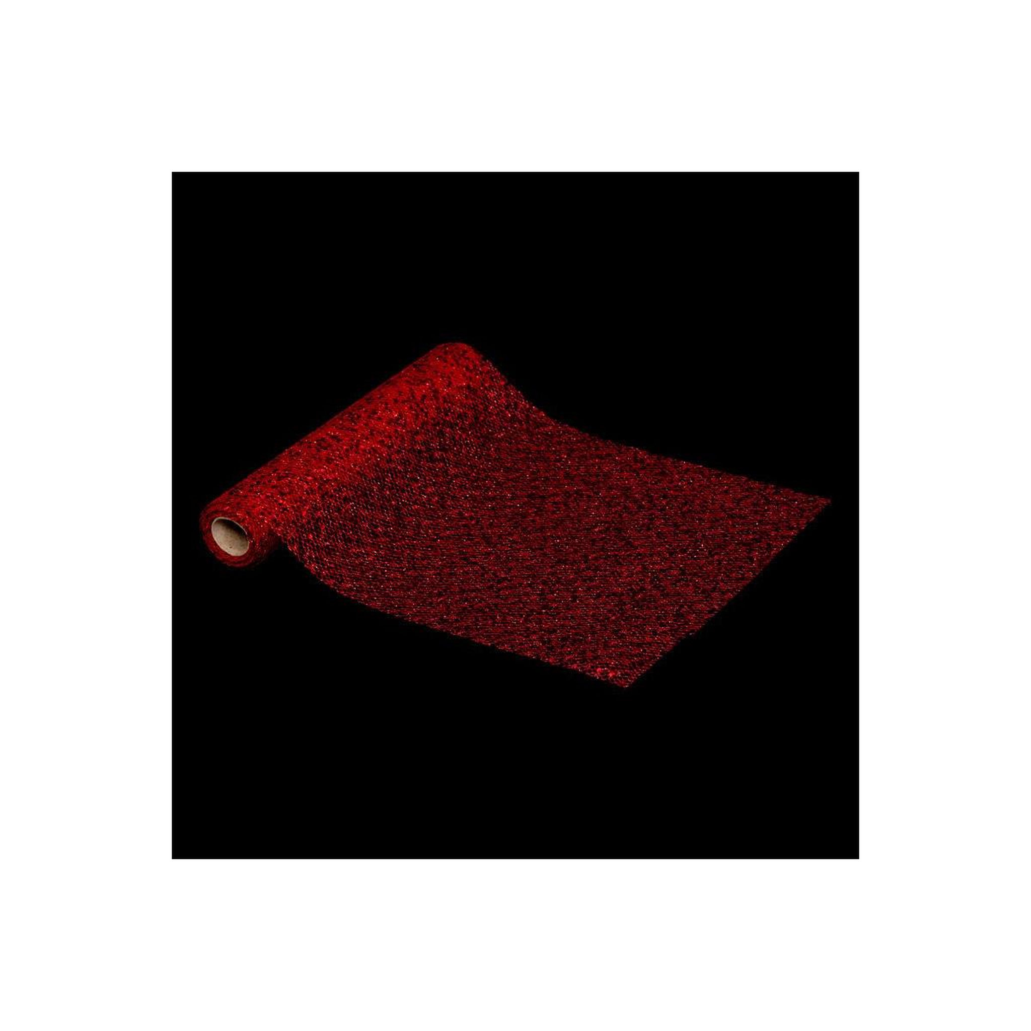 FEERIC LIGHT & CHRISTMAS Chemin de table sequins  colorama  28x300cm rouge