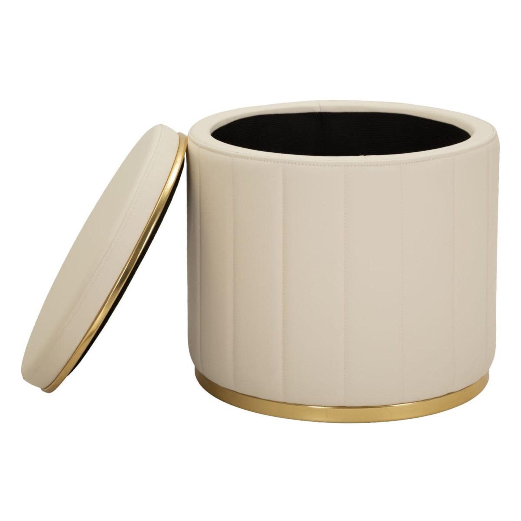 Voir la diapositive 4 : Paris Prix Pouf coffre design  london  46cm beige