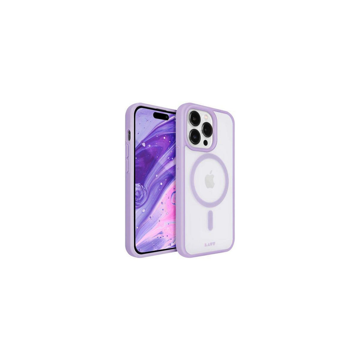 LAUT Coque iPhone 14Plus MagSafe transparent/Violet