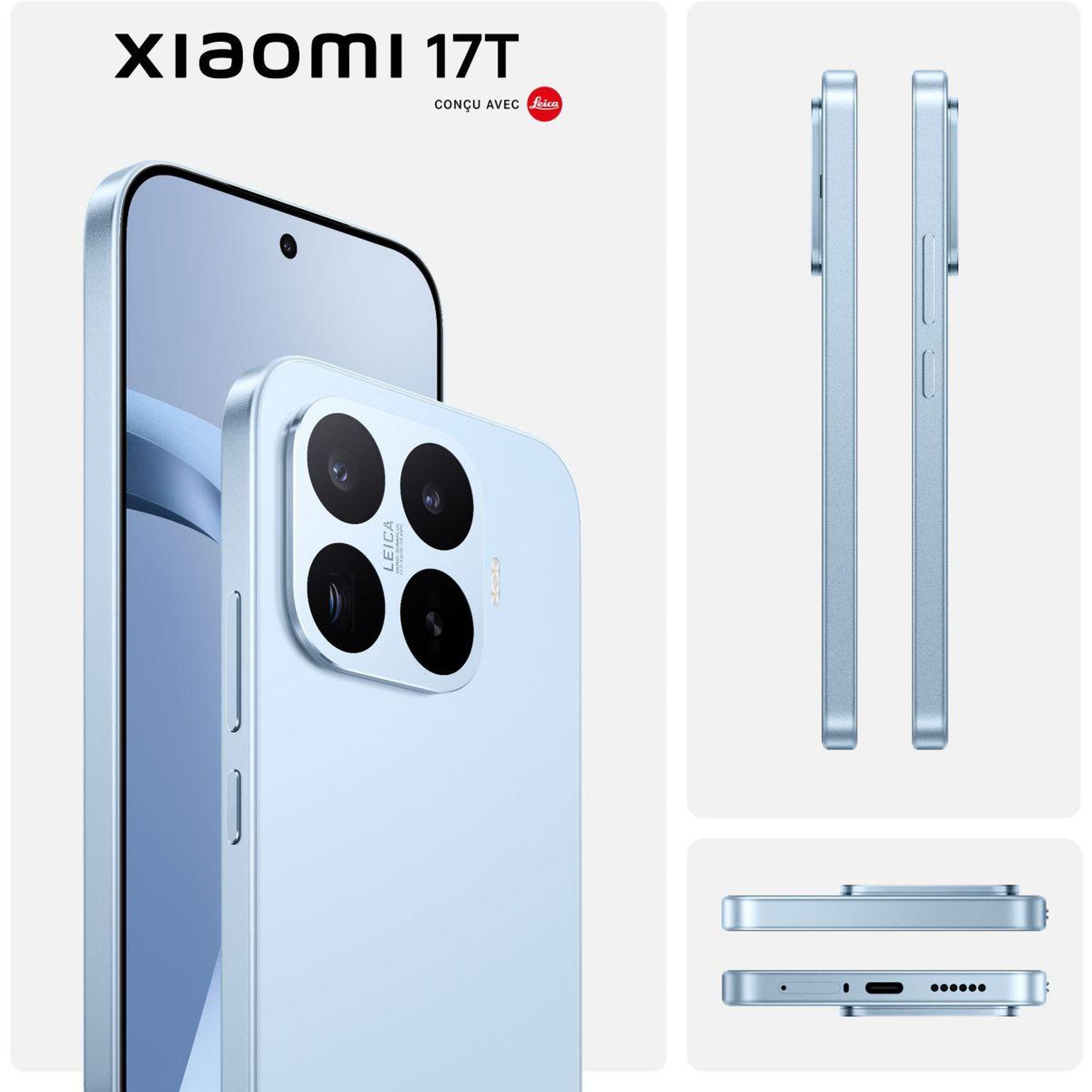 Voir la diapositive 2 : XIAOMI Smartphone 17T conçu avec Leica 5G 256Go Bleu