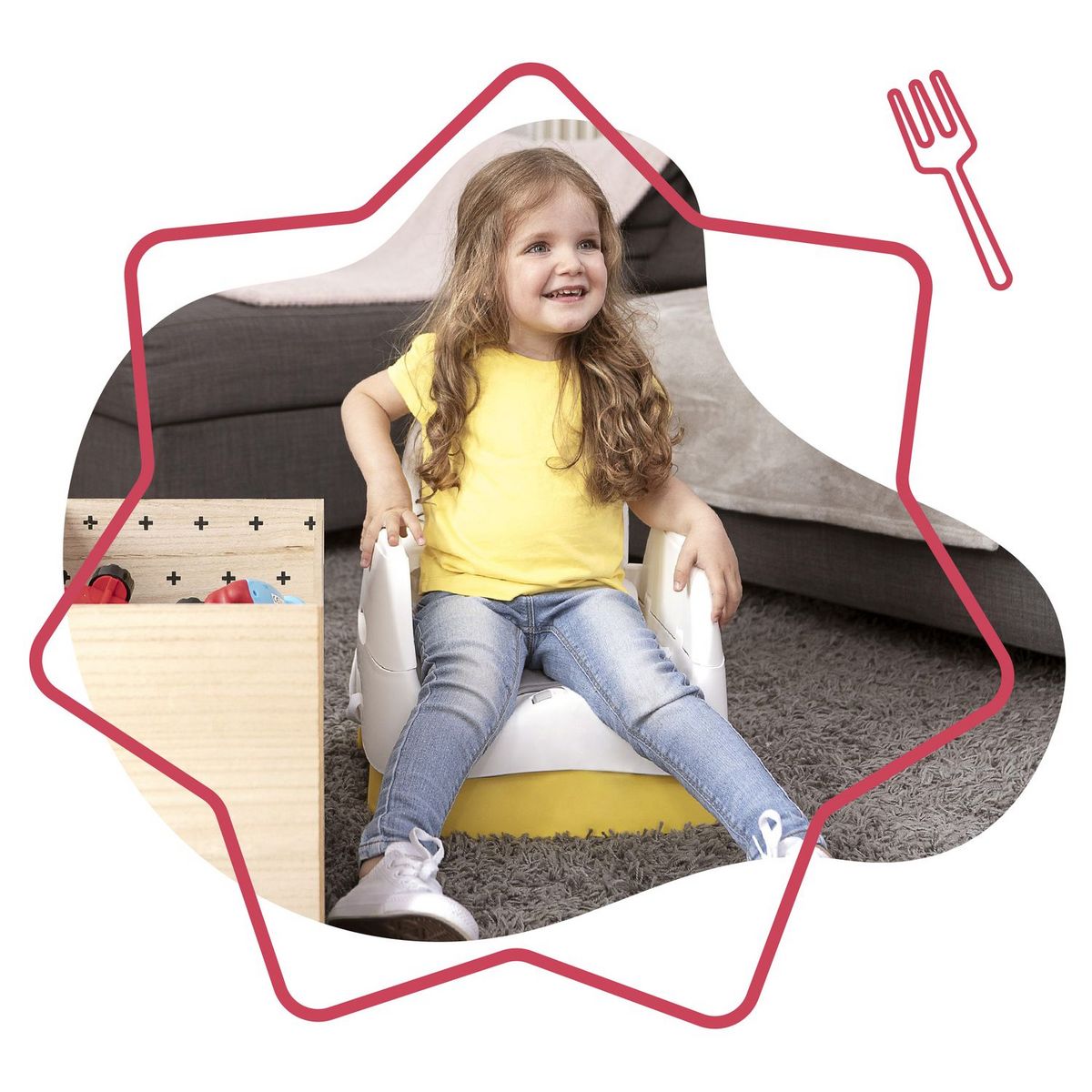 BADABULLE Rehausseur de chaise Confort Home & Go - Sun 