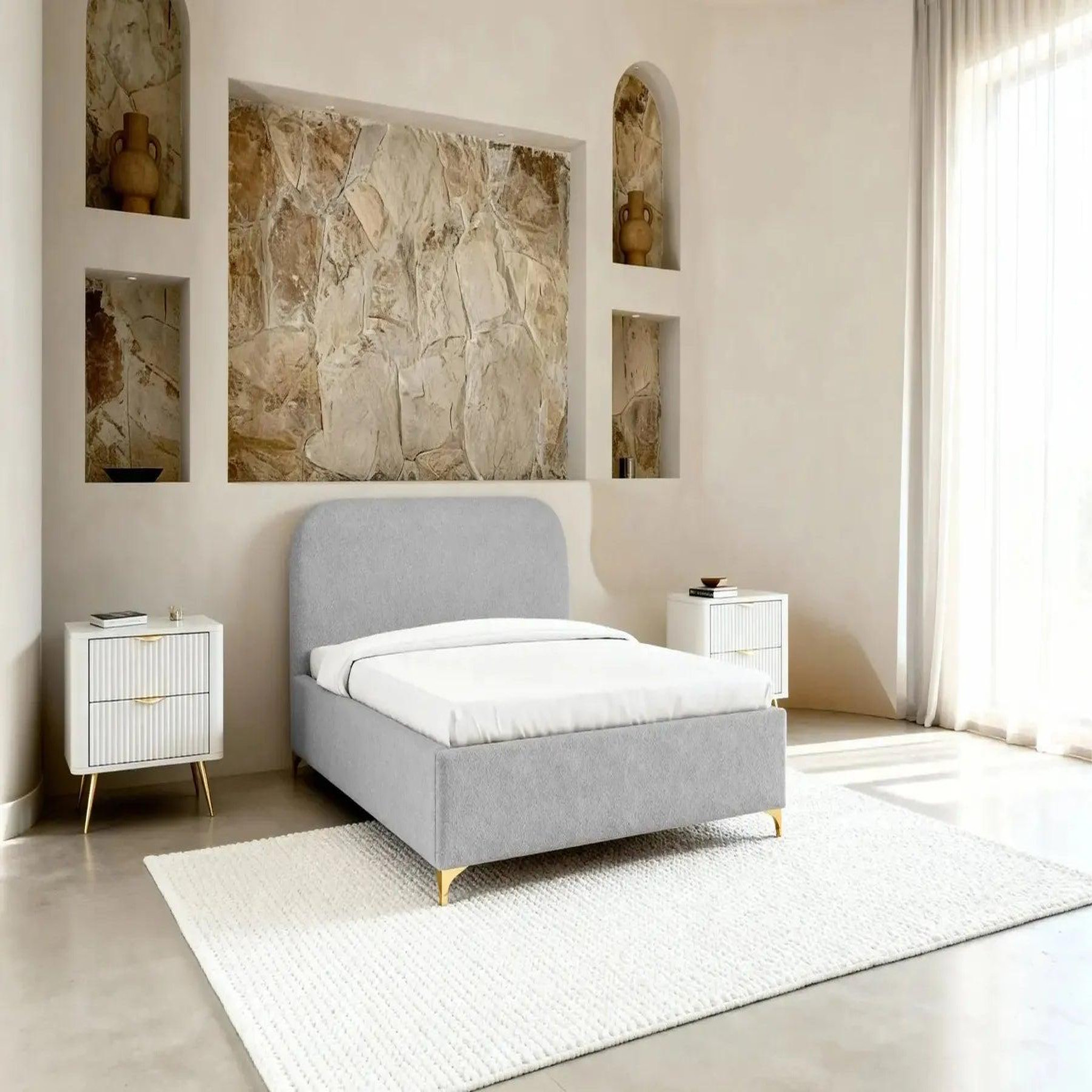 Voir la diapositive 4 : CASANOVA PARIS Charlotte - lit coffre tissu chenille