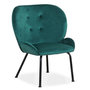 Voir la diapositive 1 : Paris Prix Fauteuil Design en Velours  Giovanni  86cm Vert