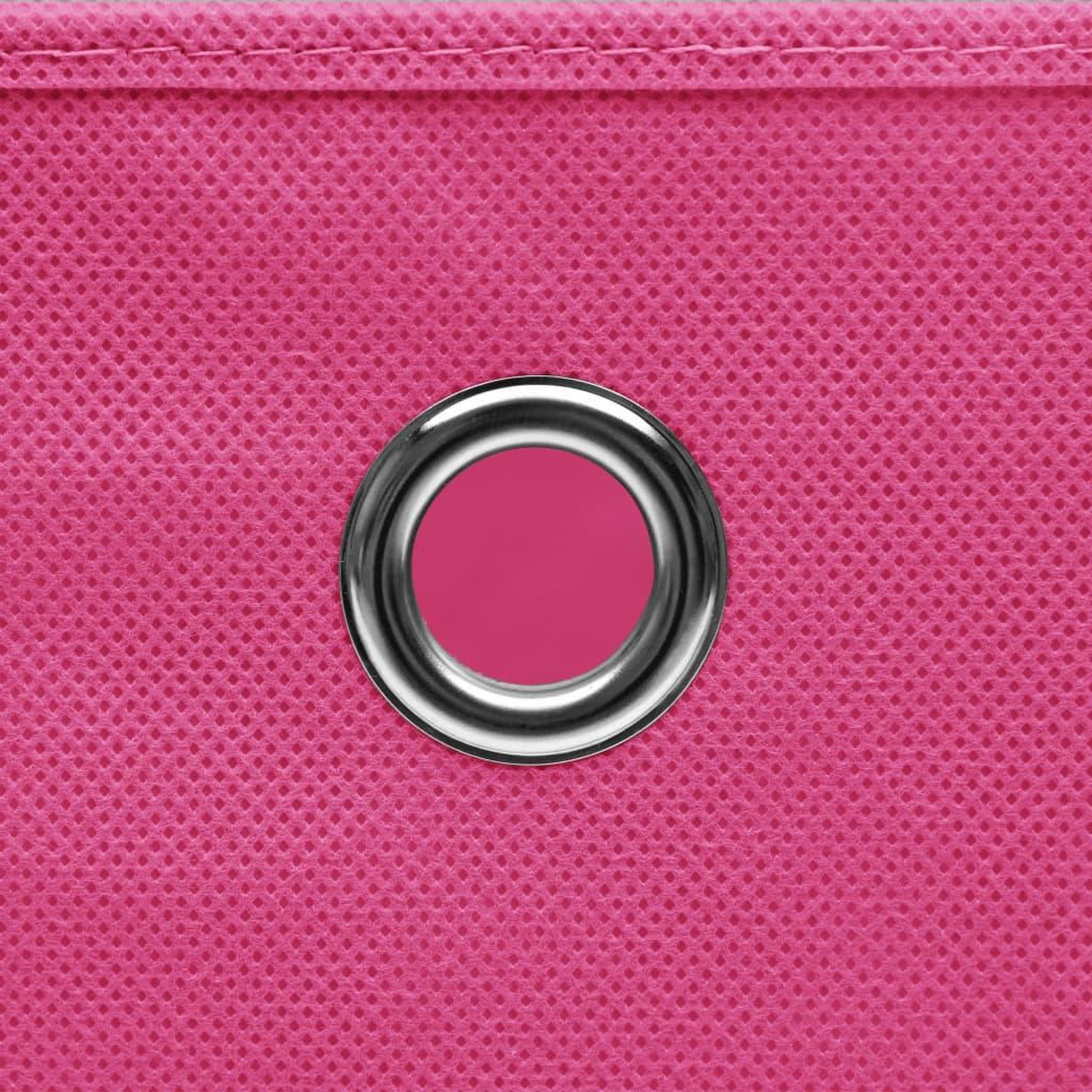 Voir la diapositive 5 : VIDAXL Boîtes de rangement 4 pcs Tissu intisse 28x28x28 cm Rose