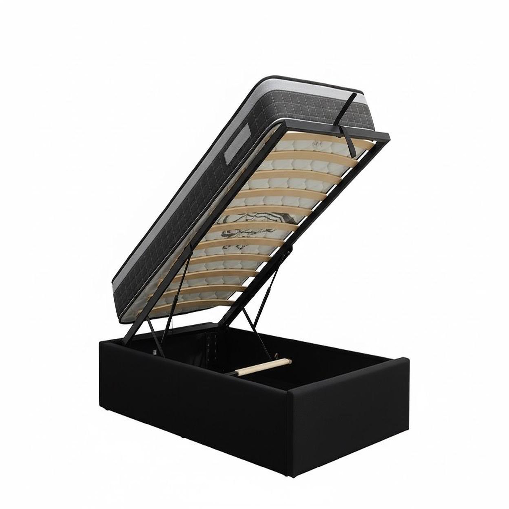 Voir la diapositive 2 : KING OF DREAMS Ensemble Lit Coffre et Matelas  Soutien Ferme 2 Faces