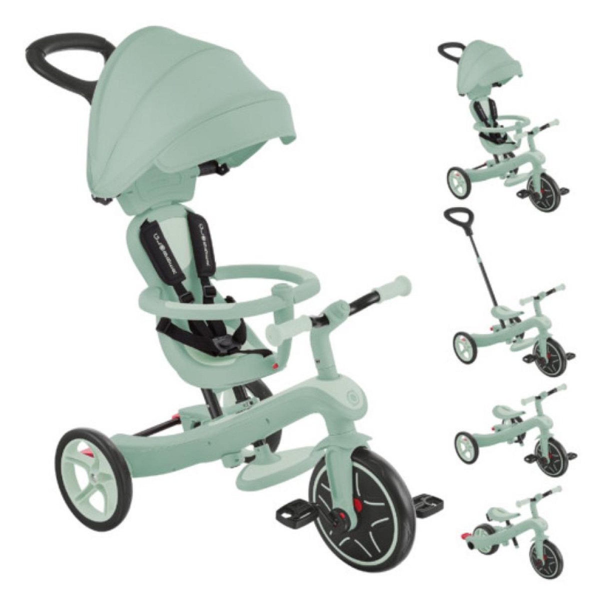 Voir la diapositive 3 : Globber Trike explorer V2 4 en 1 eco-logic pistache