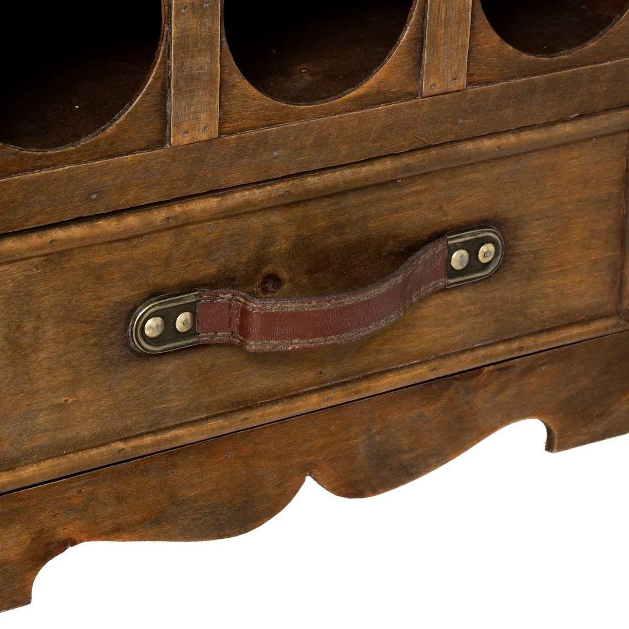 Voir la diapositive 4 : ATMOSPHERA Range-bouteilles en bois  bar  58cm marron