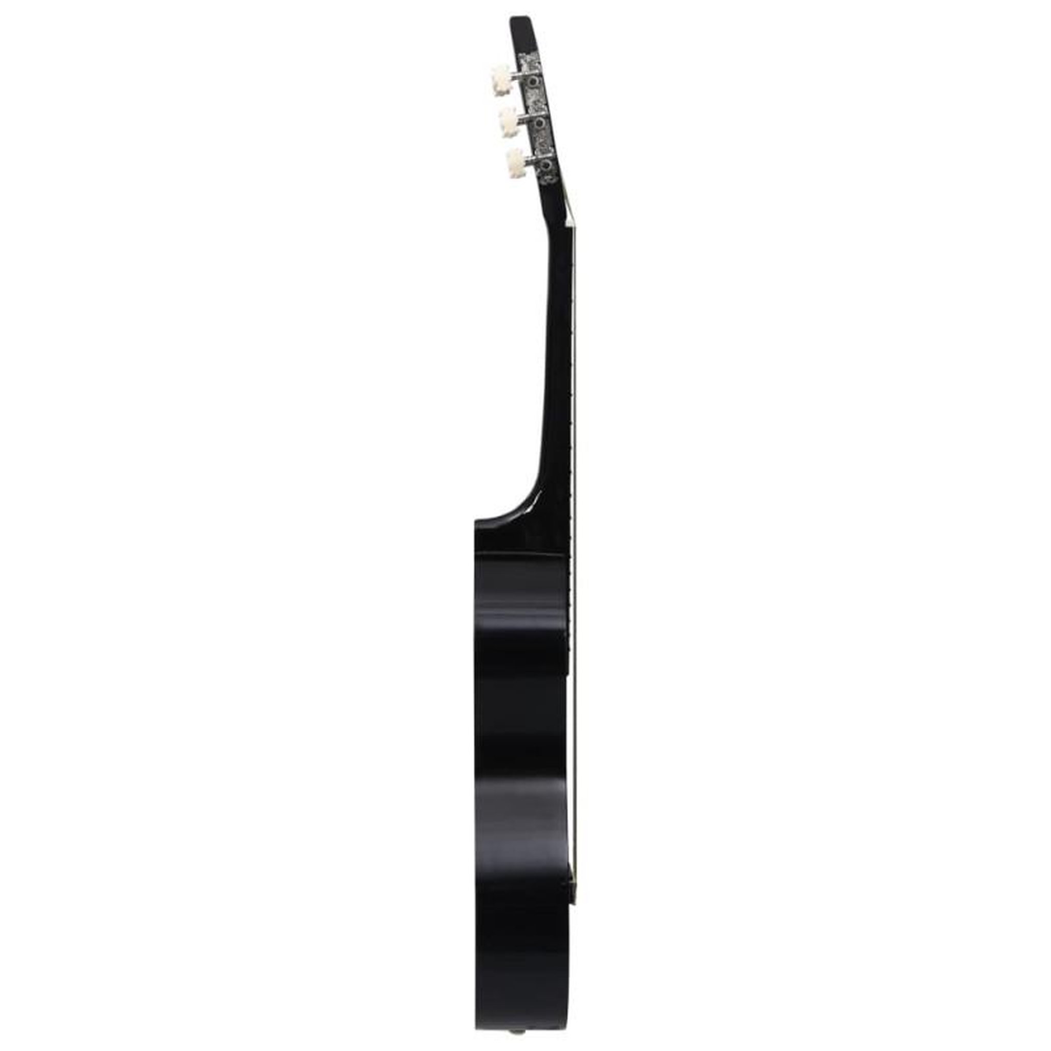 Voir la diapositive 3 : VIDAXL Guitare classique de débutants et enfants Noir 1 2 34