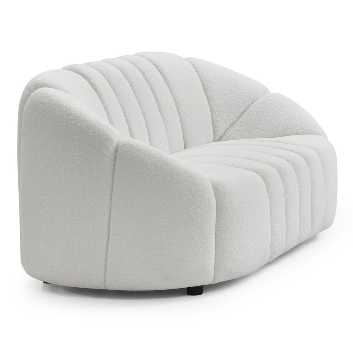 Paris Prix Canapé 2 places Bouclette  Spencer  162cm Blanc