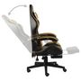 Voir la diapositive 4 : VIDAXL Fauteuil de jeux video avec repose-pied Noir et dore Similicuir