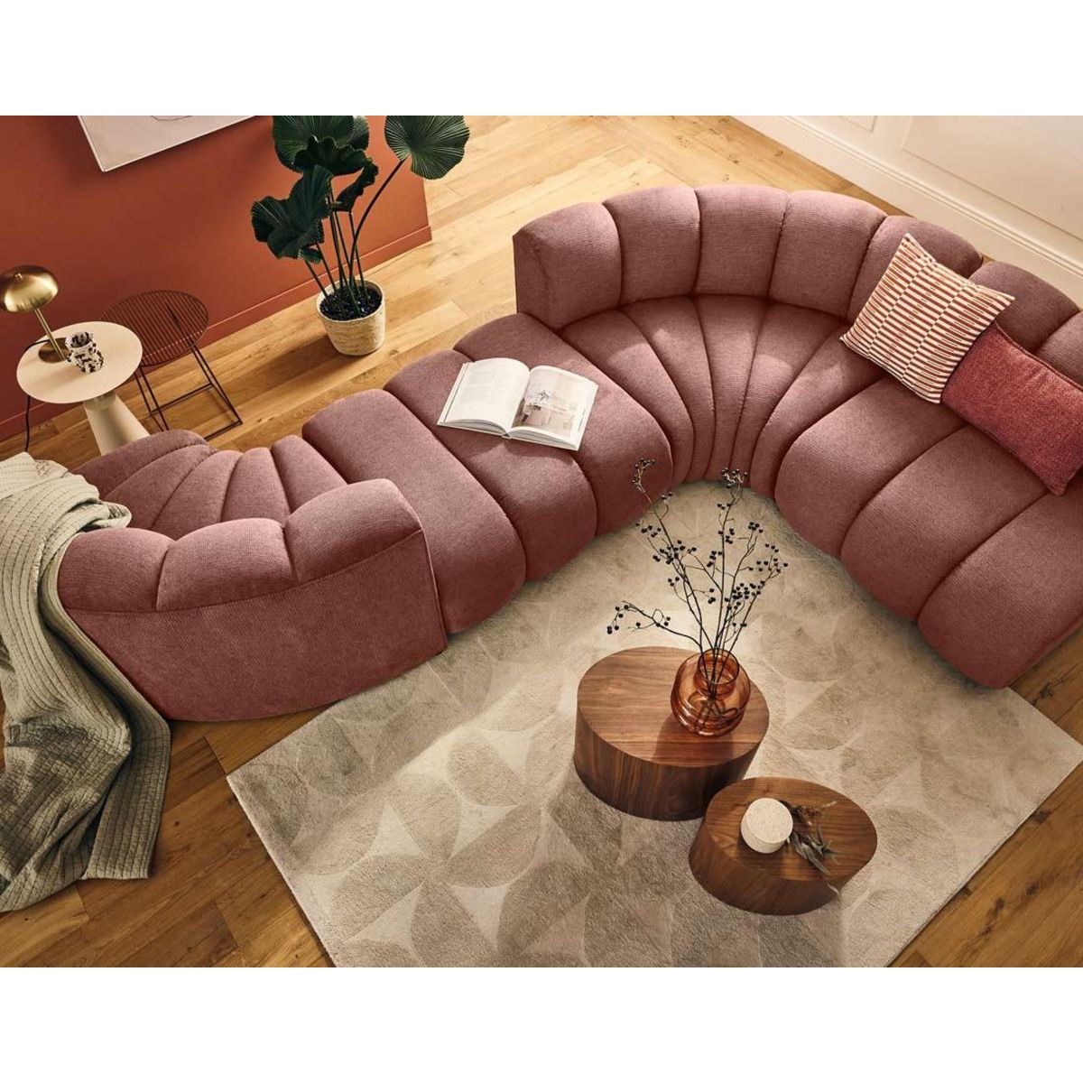 LISA DESIGN Debbie - module d'assise en tissu texturé