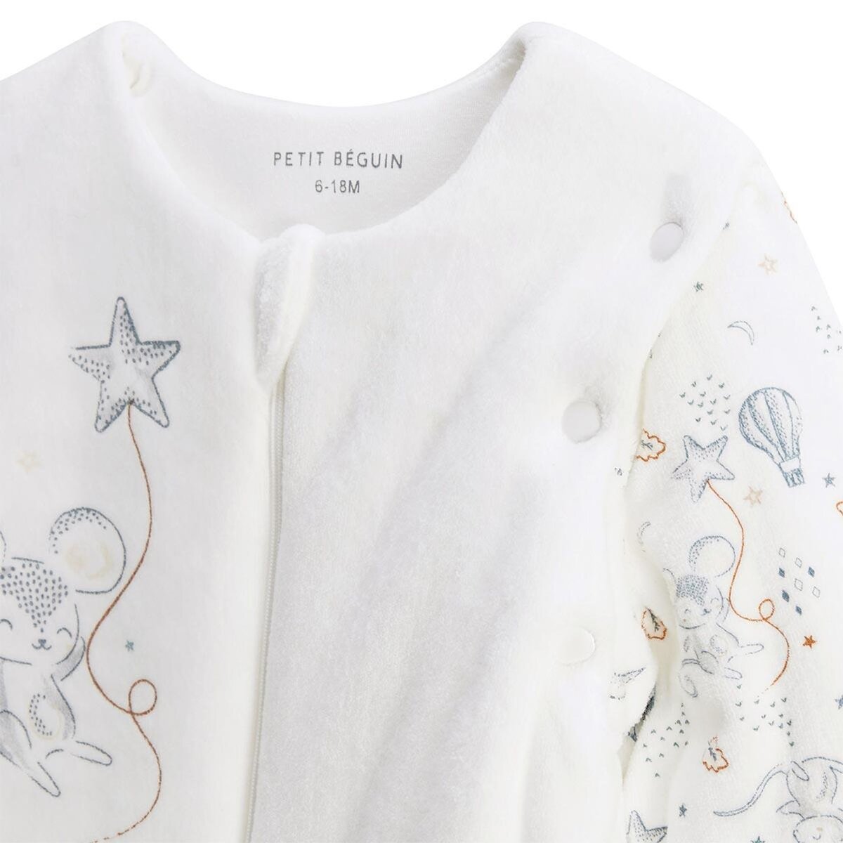 Petit Béguin Turbulette d'hiver en velours avec manches amovibles et jambes séparables Rêverie