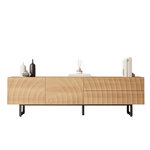 MERAX Meuble tv naturel 180 cm panneau de particules