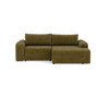 Voir la diapositive 1 : BEST MOBILIER Rebecca - canapé d'angle droit 4 places convertible avec coffre en velours texturé
