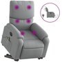 Voir la diapositive 2 : VIDAXL Fauteuil inclinable de massage electrique Gris clair Tissu