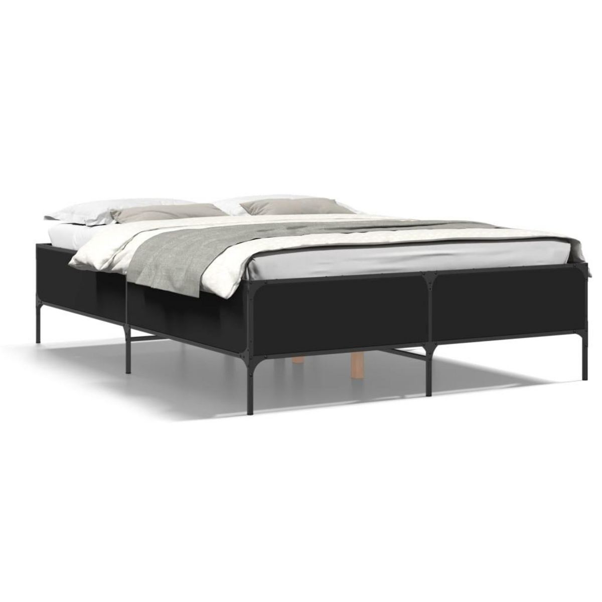 VIDAXL Cadre de lit sans matelas noir 120x200 cm