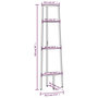 Voir la diapositive 6 : VIDAXL Etagere d'angle 4 niveaux Marron clair et noir 45,5x31,5x150 cm