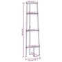 Voir la diapositive 6 : VIDAXL Etagere d'angle 4 niveaux Marron clair et noir 45,5x31,5x150 cm