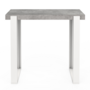 Voir la diapositive 3 : ID MARKET Table haute de bar PHOENIX effet béton et blanc 113 cm