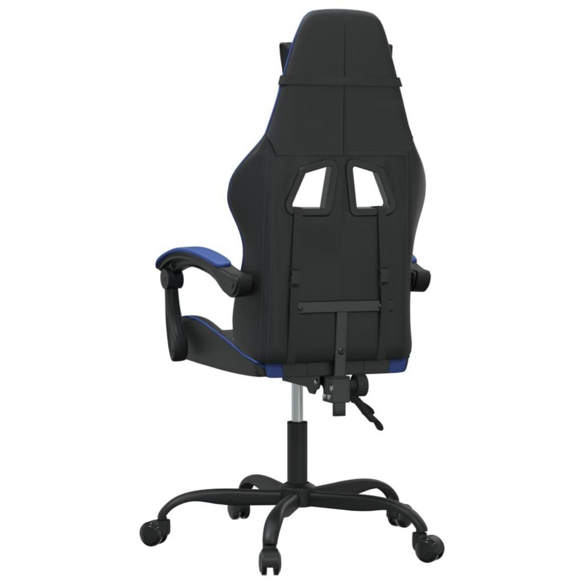 VIDAXL Chaise de jeu Noir et bleu Similicuir
