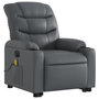Voir la diapositive 4 : VIDAXL Fauteuil inclinable de massage electrique gris similicuir