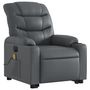 Voir la diapositive 4 : VIDAXL Fauteuil inclinable de massage electrique gris similicuir
