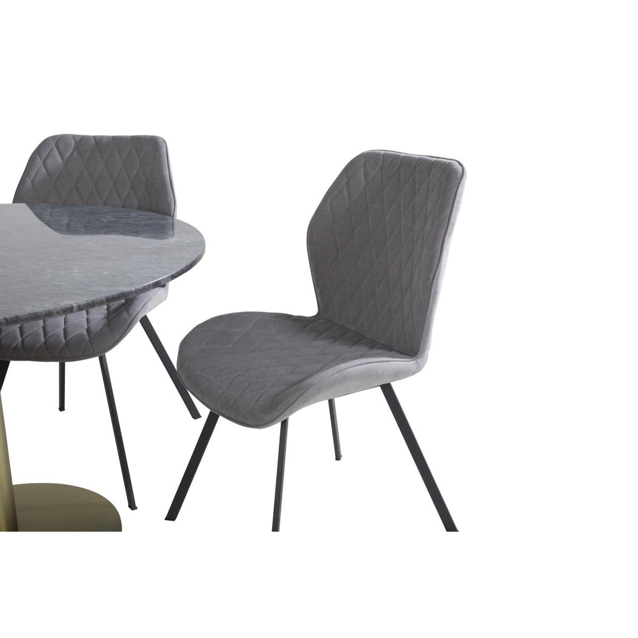 Voir la diapositive 2 : Paris Prix Ensemble table à manger & 4 chaises  estelle & gemma  106cm gris foncé & gris
