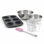 ZENKER Set de 5 ustensiles de pâtisserie moule à gâteaux bol spatule et verre doseur Silicone fibre de verre Silicone fibre de verre Zenker  Silicone fibre de verre