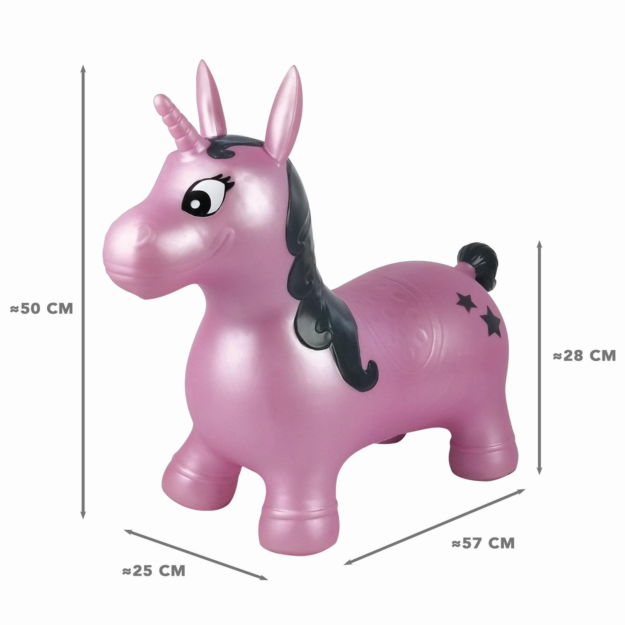 Voir la diapositive 3 : Lexibook Licorne Sauteuse Gonflable Rose