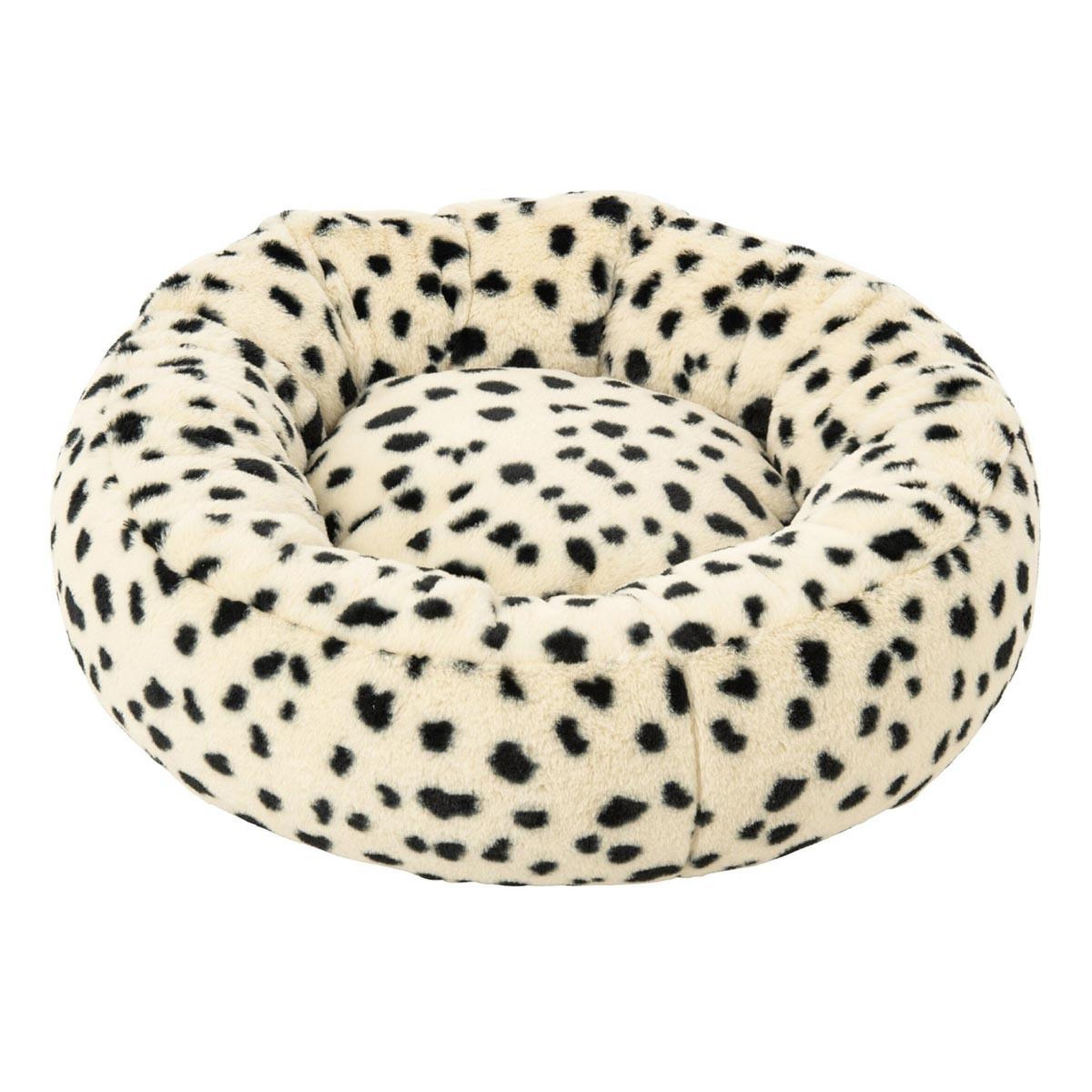 J-LINE Panier pour chien & chat  dalmatien  50cm blanc