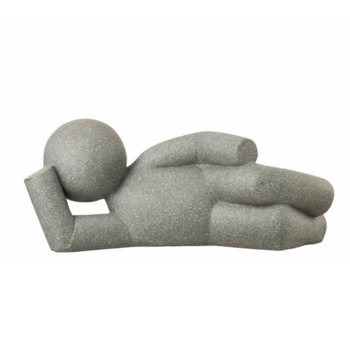 Paris Prix Statue Déco  P'tit Maurice Allongé  61cm Gris
