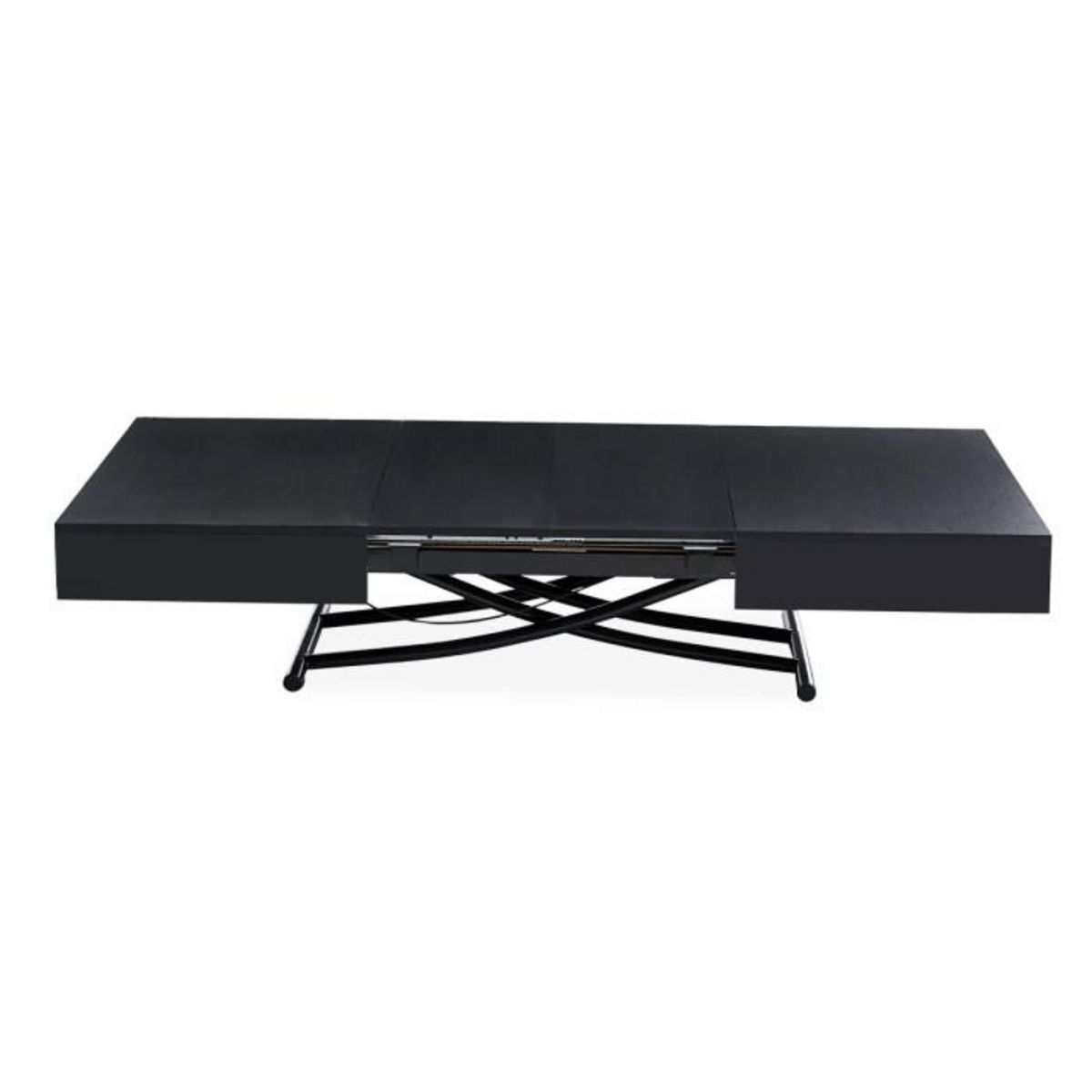 Paris Prix Table Basse Relevable  Lift  120-190cm Noir Mat