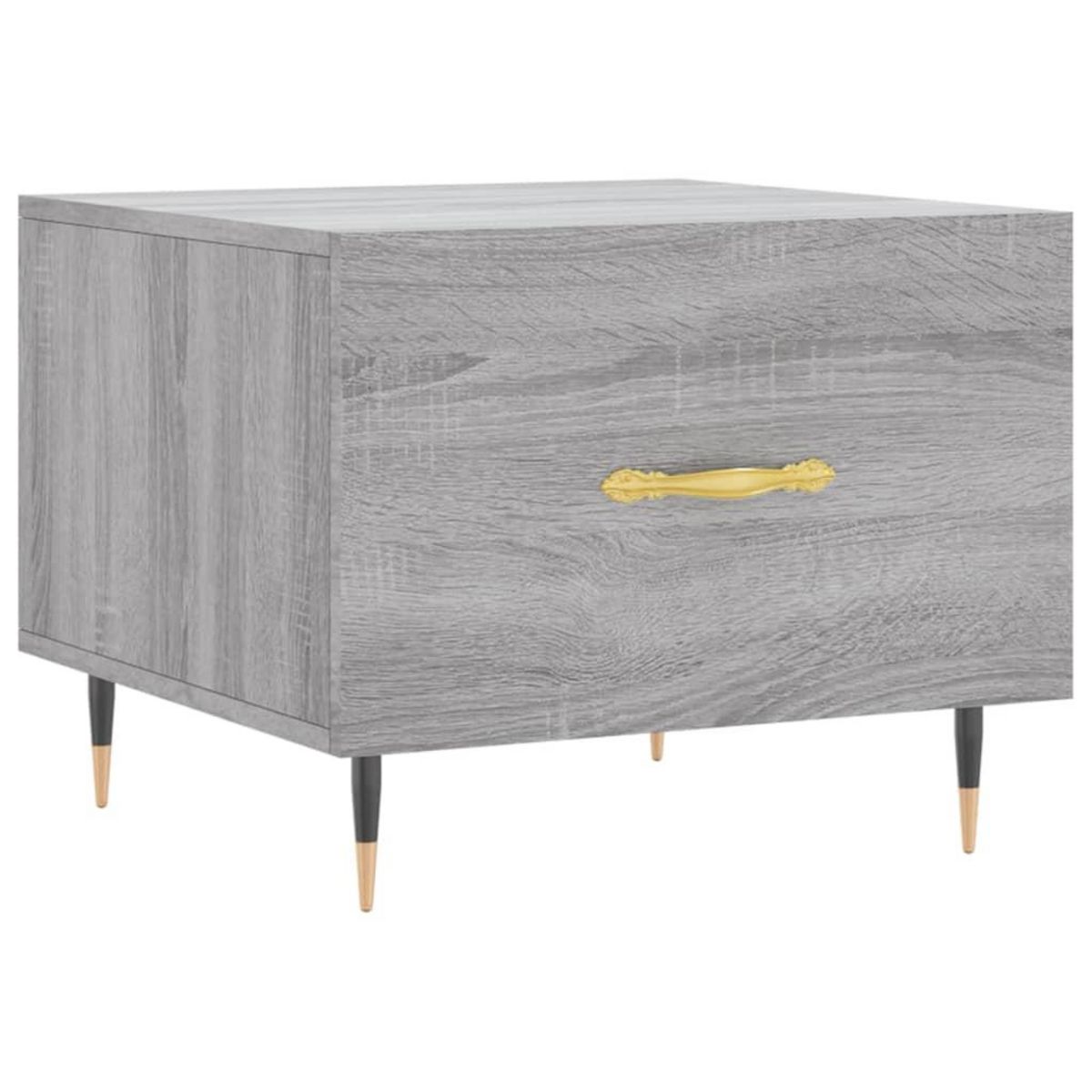 VIDAXL Table basse Sonoma gris 50x50x40 cm Bois d'ingenierie