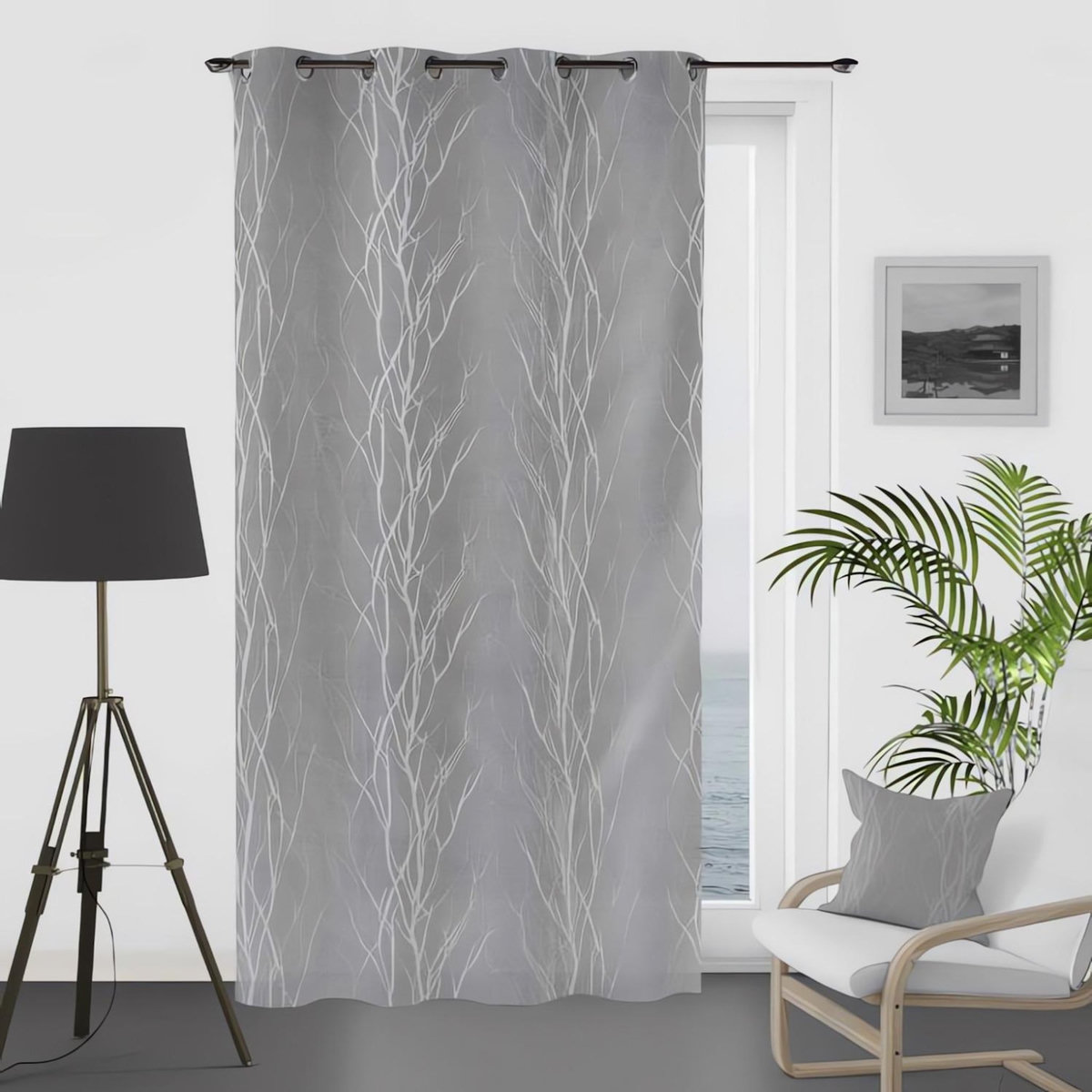 SOLEIL D'OCRE Rideau à oeillets 135x250 cm LIANE, par Soleil d'ocre