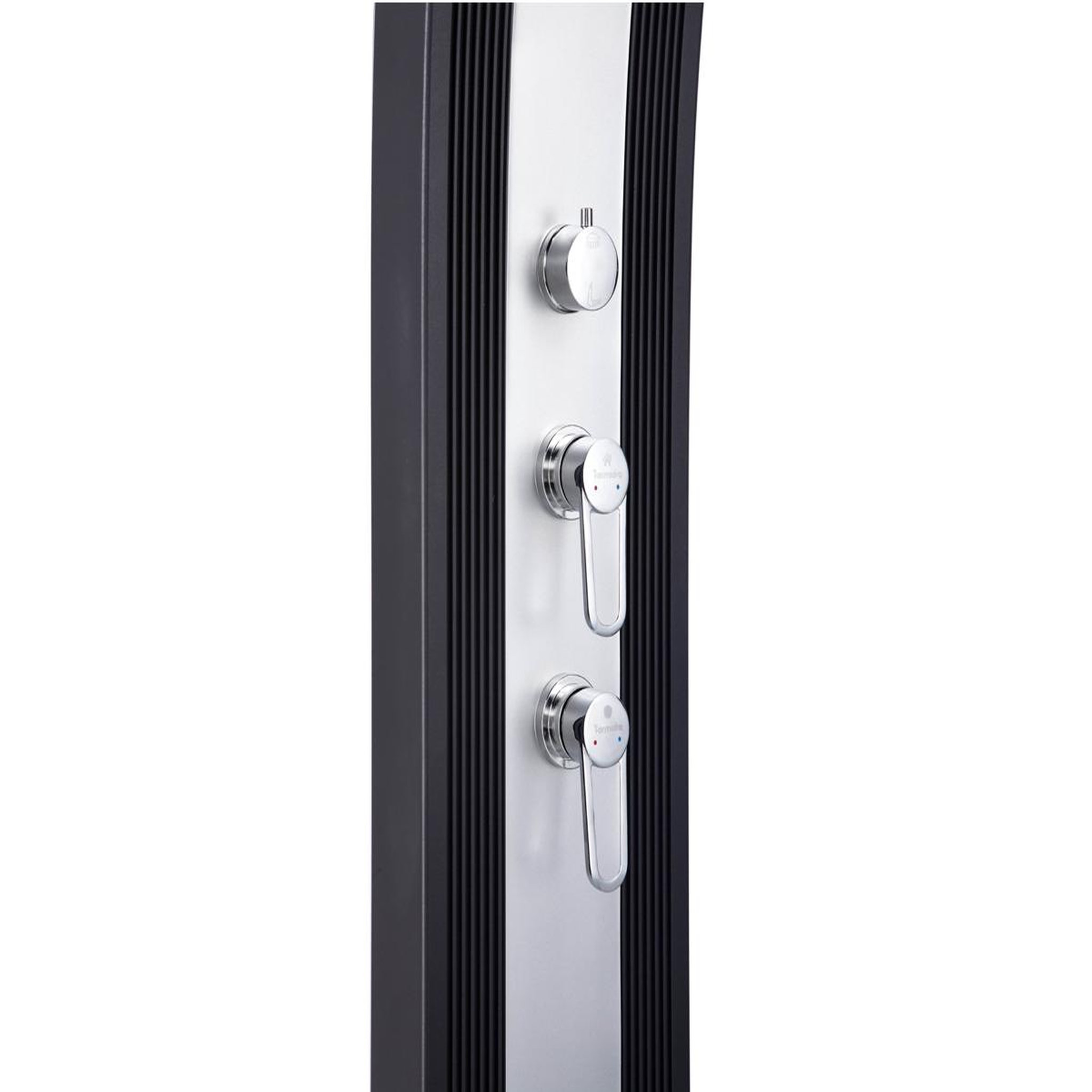 Voir la diapositive 6 : Formidra Douche solaire 40 L Dada Curve Anthracite habillage aluminium brossé - Formidra