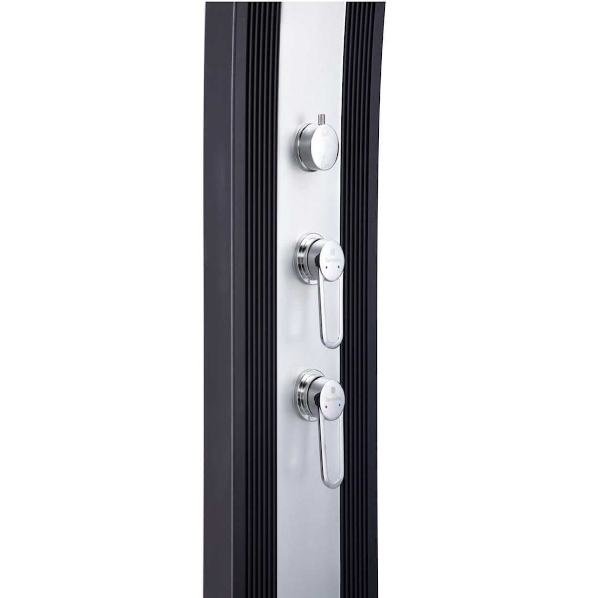 Formidra Douche solaire 40 L Dada Curve Anthracite habillage aluminium brossé - Formidra