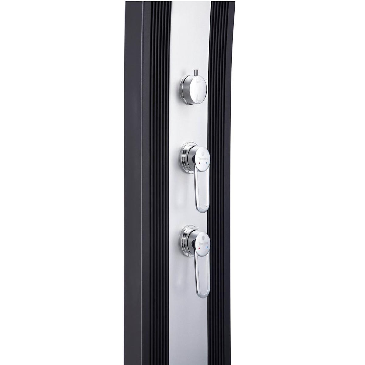 Formidra Douche solaire 40 L Dada Curve Anthracite habillage aluminium brossé - Formidra