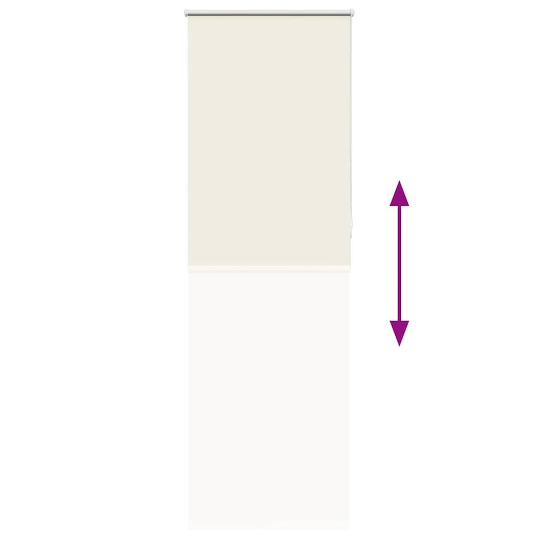 Voir la diapositive 5 : VIDAXL Store enrouleur occultant blanc casse 70x230cm largeur du tissu