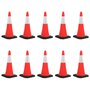 Voir la diapositive 1 : VIDAXL Cones de signalisation reflechissants a base lourde 10 pcs 75cm
