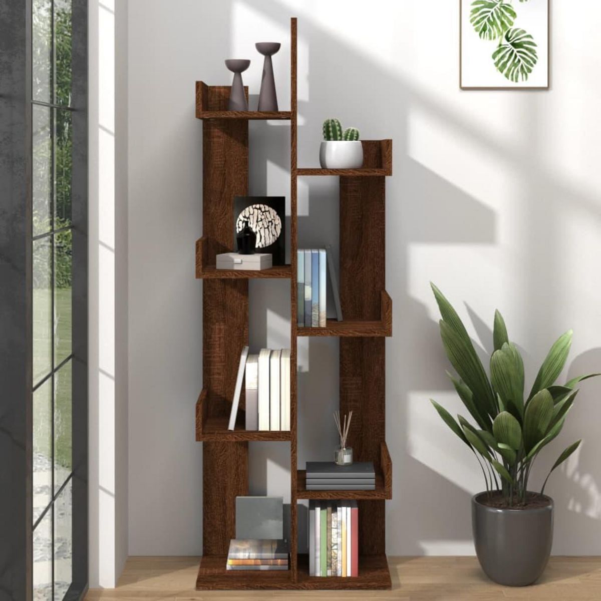 VIDAXL Bibliotheque 48x25,5x140 cm Chene marron Bois d'ingenierie