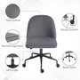 Voir la diapositive 5 : HOMCOM Chaise de bureau design réglable fonction bascule verrouillable aspect velours gris