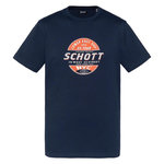 Schott T-shirt Marine Homme Schott TSUSTOUR. Coloris disponibles : Bleu