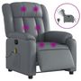 Voir la diapositive 2 : VIDAXL Fauteuil de massage inclinable electrique gris similicuir