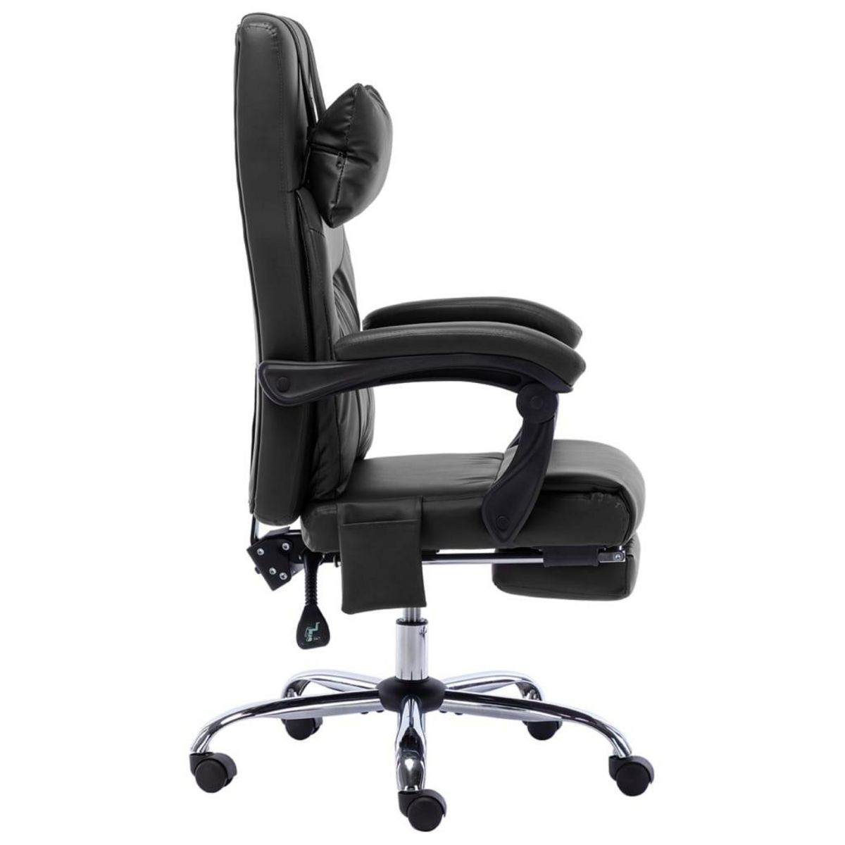 VIDAXL Chaise de bureau de massage Noir Similicuir
