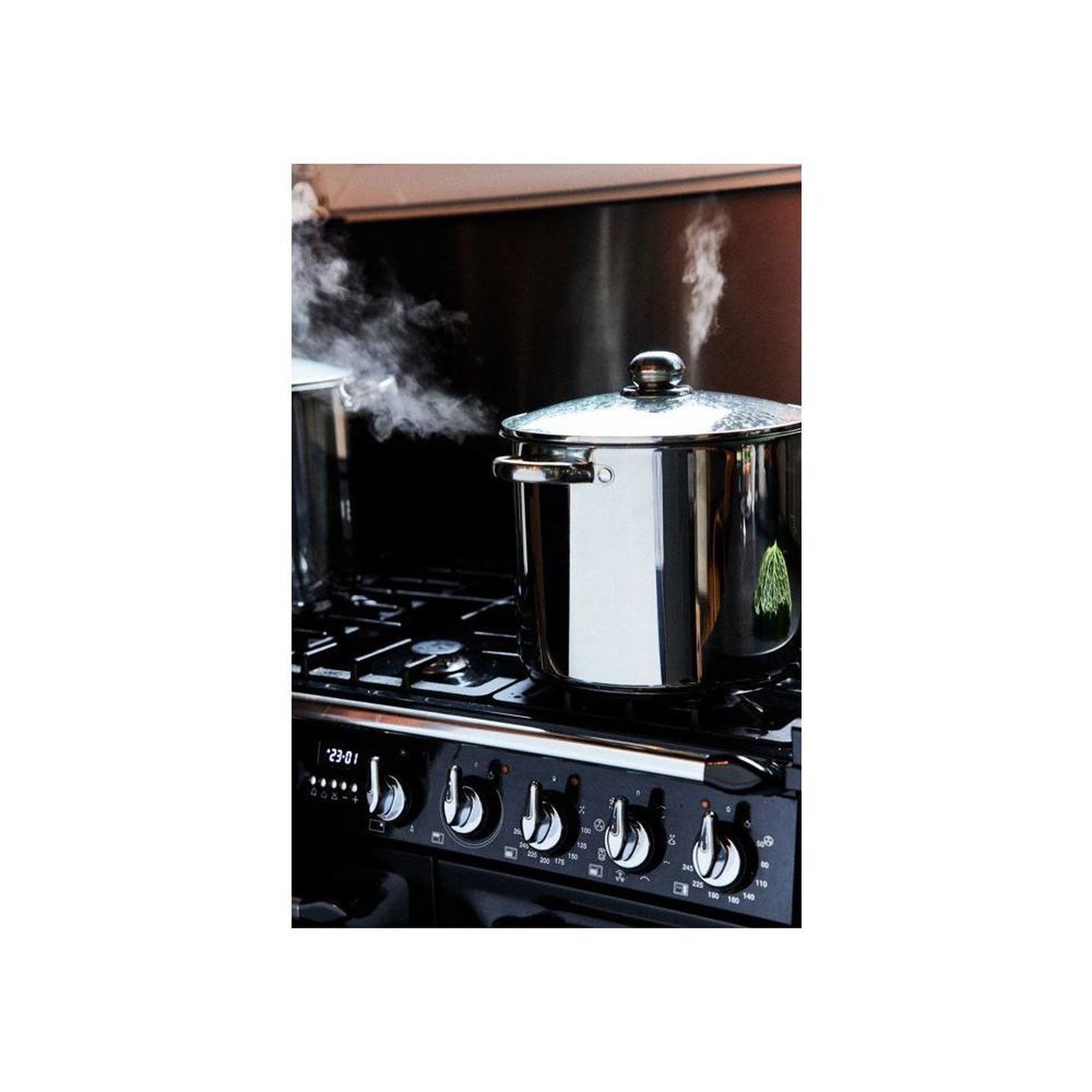 Voir la diapositive 2 : BAUMALU Baumalu traiteur 34 - casserole professionnelle inox 22 l avec couvercle en verre, diamètre 34 cm