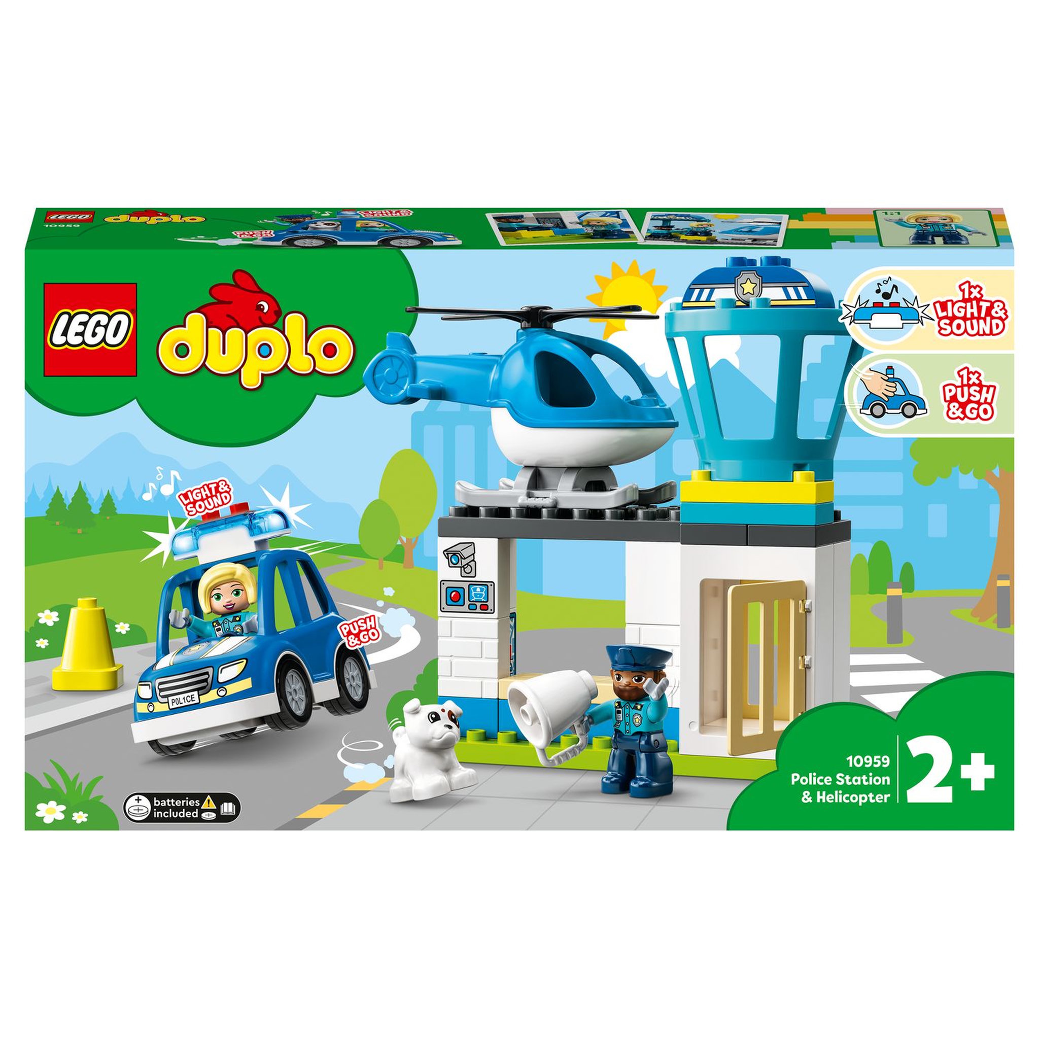 LEGO DUPLO 10959 - Le Commissariat et l&rsquo;Hélicoptère de la Police, Jouet d'Éveil