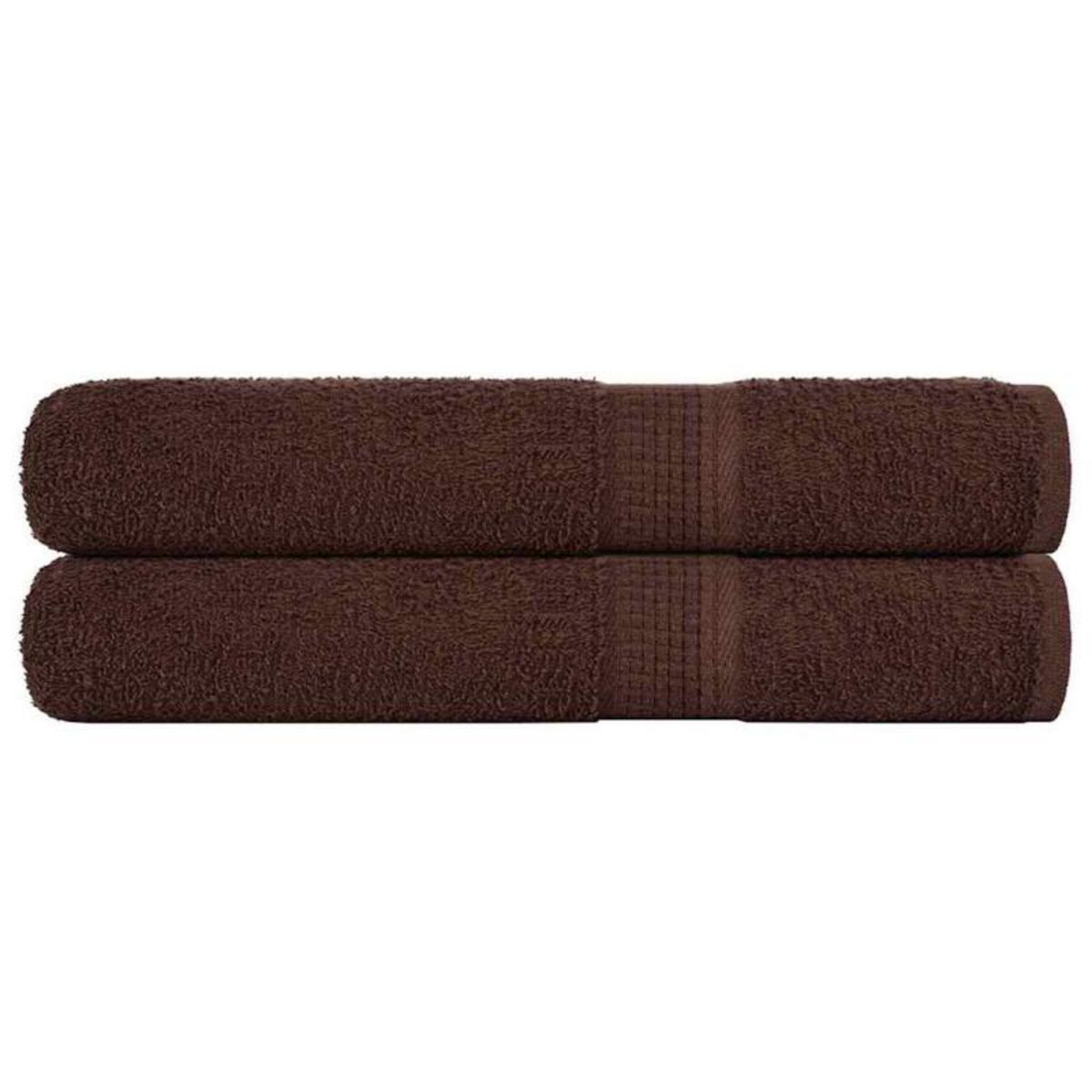VIDAXL Serviettes de sauna 2 pcs marron 80x200 cm 360 g m² 100% coton