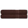 Voir la diapositive 1 : VIDAXL Serviettes de sauna 2 pcs marron 80x200 cm 360 g m² 100% coton