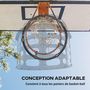 Voir la diapositive 4 : HOMCOM Retour de ballon de basket-ball - rotation 360°, hauteur réglable, crochets amovibles - noir